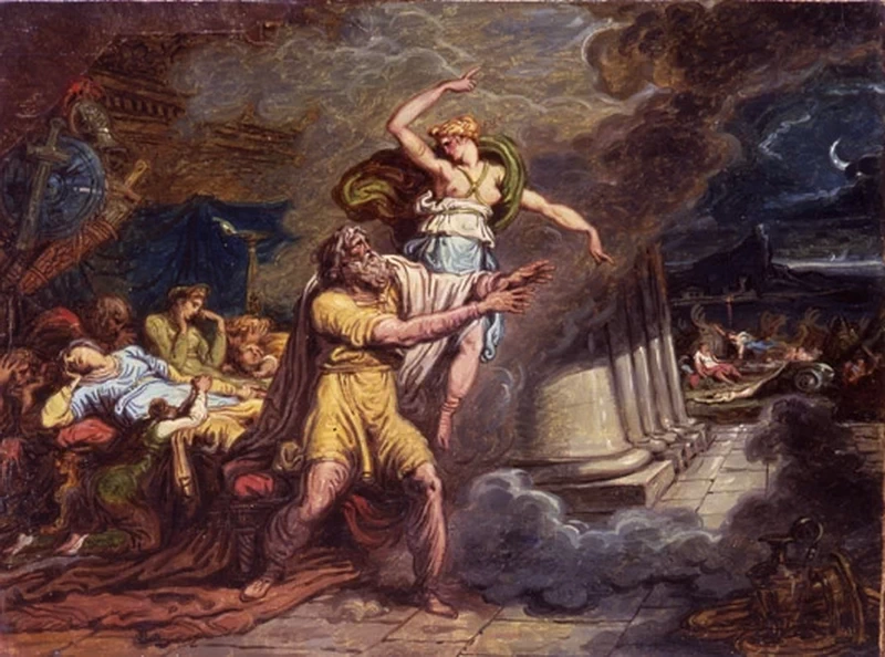 Iride incita Priamo a chiedere il corpo di Ettore ad Achille - Bologna, Pinacoteca Nazionale